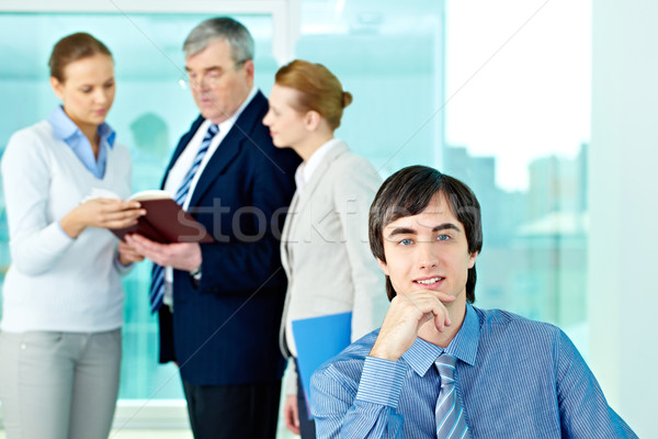 Masculina líder retrato mirando cámara de trabajo Foto stock © pressmaster