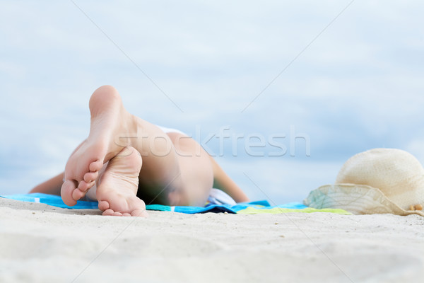 Feet of sunbather Stock photo © pressmaster