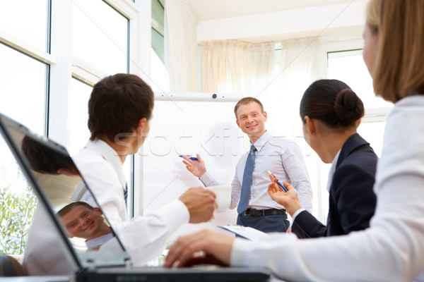 Project presentatie glimlachend zakenman uitleggen business Stockfoto © pressmaster