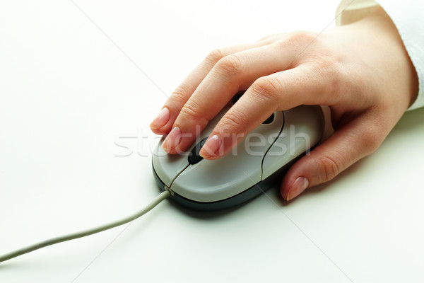 Hand on mouse Stock photo © pressmaster