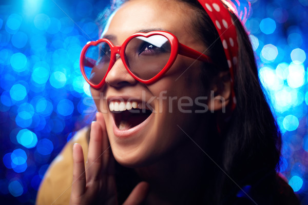 Extatisch meisje shot vrolijk verwonderd Stockfoto © pressmaster