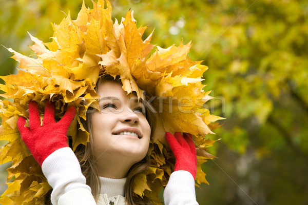 Positivité portrait joli fille érable [[stock_photo]] © pressmaster