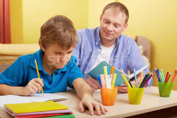 Doing schoolwork at home Stock photo © pressmaster