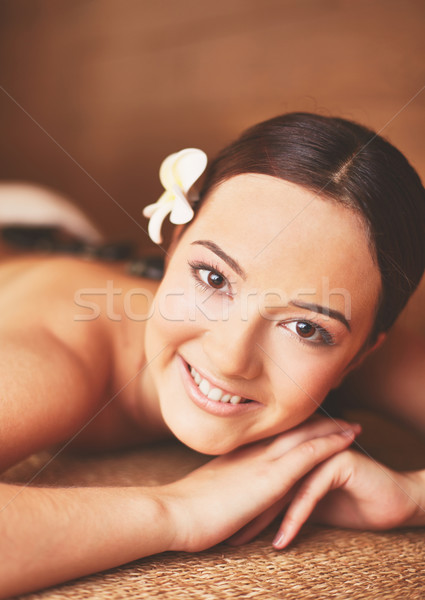 Stockfoto: Ontspanning · portret · jonge · vrouwelijke · klaar · massage