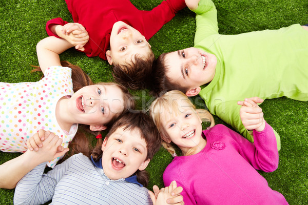 Gelukkig kinderen afbeelding glimlachend jonge jongens Stockfoto © pressmaster