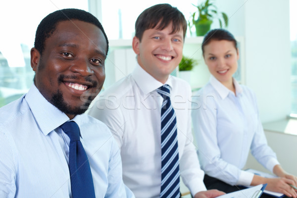 Líder equipo de negocios retrato exitoso frente negocios Foto stock © pressmaster