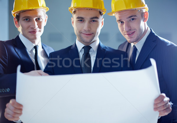 Drie geslaagd business man zakenman groep Stockfoto © pressmaster
