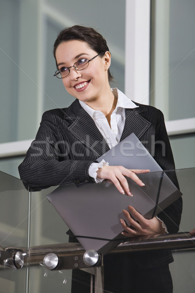 Onafhankelijk vrouw geslaagd zakenvrouw hand glazig Stockfoto © pressmaster