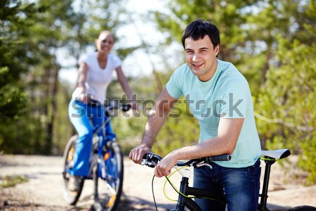 Ciclista ritratto bell'uomo donna uomo sport Foto d'archivio © pressmaster