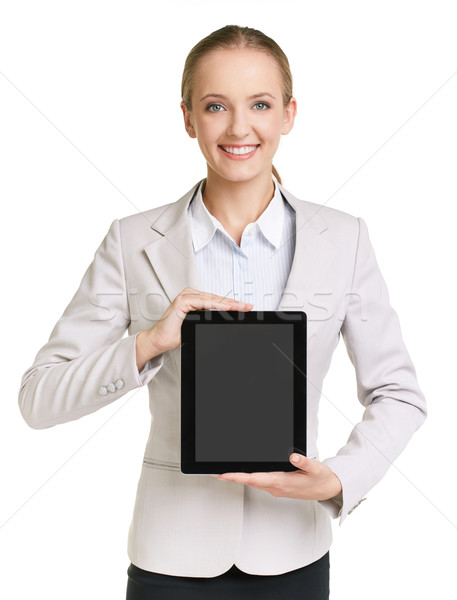 женщину touchpad портрет молодые женщины Сток-фото © pressmaster