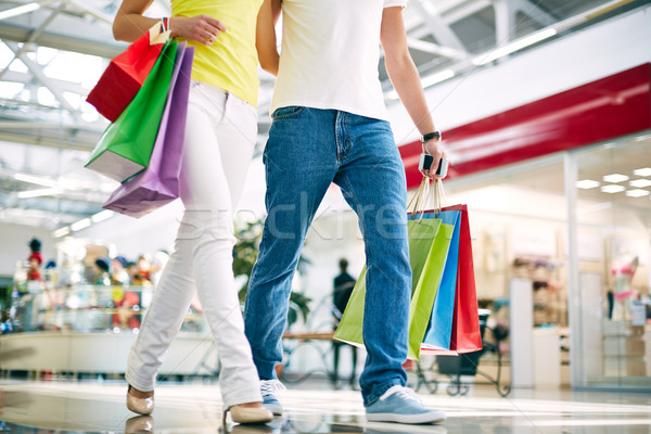 Stock photo: Shoppers in jeans