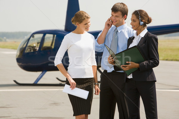 Business questions on helipad Stock photo © pressmaster