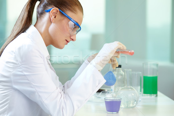 Bild Forschung Arbeitnehmer Mädchen Arbeit medizinischen Stock foto © pressmaster