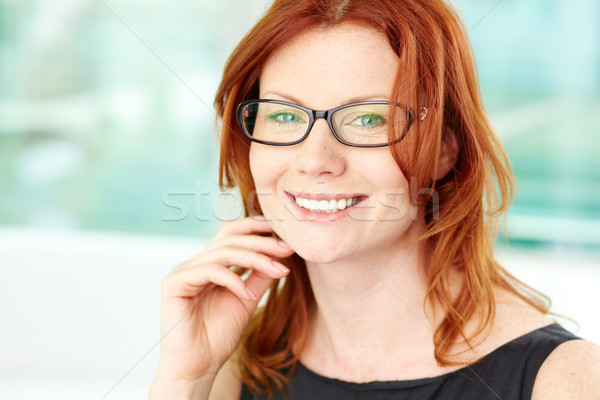 Foto stock: Bem · sucedido · mulher · retrato · negócio · senhora