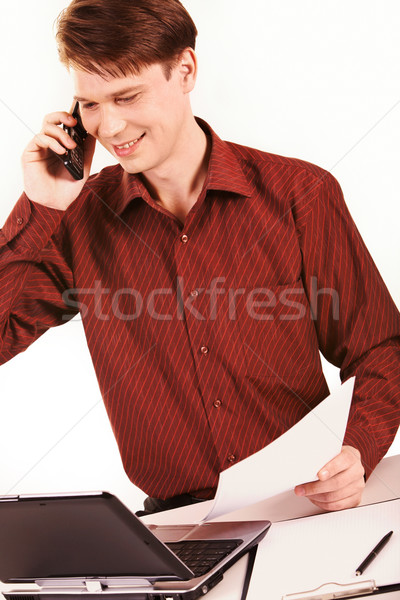 Stock photo: Businessman at work