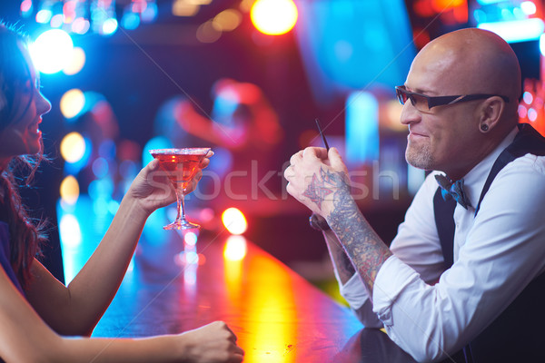 Girl and barman Stock photo © pressmaster