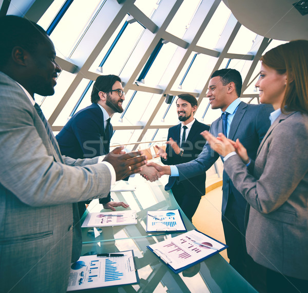 Congratulating colleagues Stock photo © pressmaster