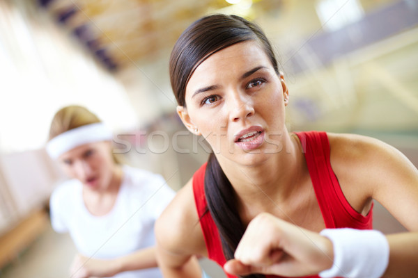 Nyerő közelkép fut lány nők fitnessz Stock fotó © pressmaster