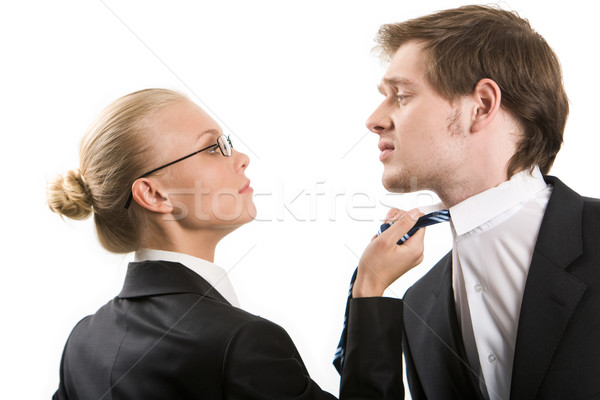 Conflicto imagen mujer de negocios negocios hombre Foto stock © pressmaster