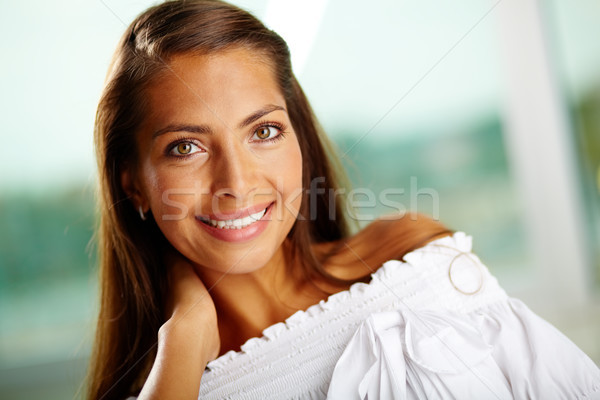 Stock photo: Woman smiling