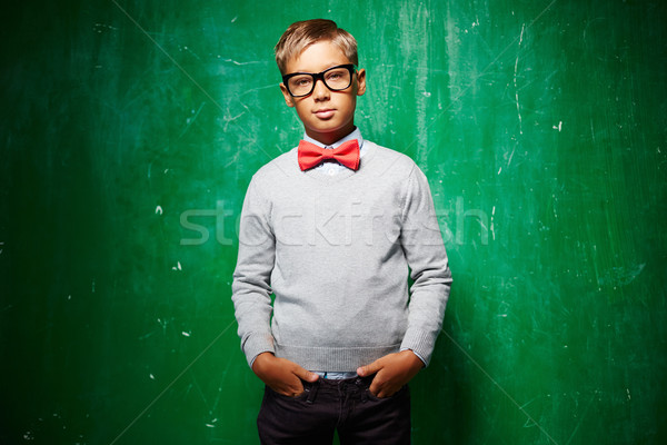 Stock photo: Serious schoolchild