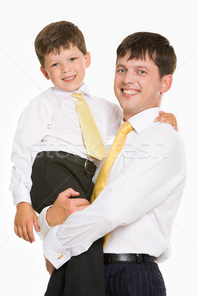 Ouderlijk zorg portret glimlachend man Stockfoto © pressmaster
