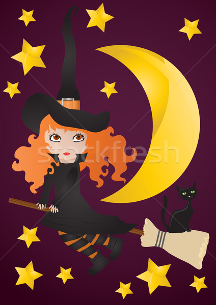 witch-and-moon  Stock photo © pressmaster