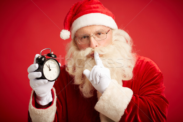 聖誕節 秘密 聖誕老人 時鐘 顯示 商業照片 © pressmaster