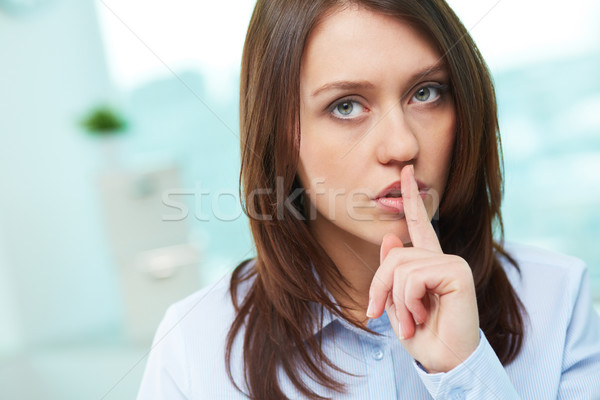 Profi titkolózás portré csinos női vállalkozó Stock fotó © pressmaster