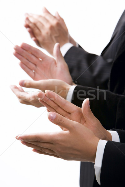Izolált fehér csetepaté tapsol kezek üzlet Stock fotó © pressmaster