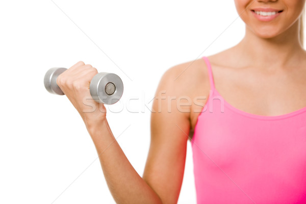 Stock photo: Female with barbell