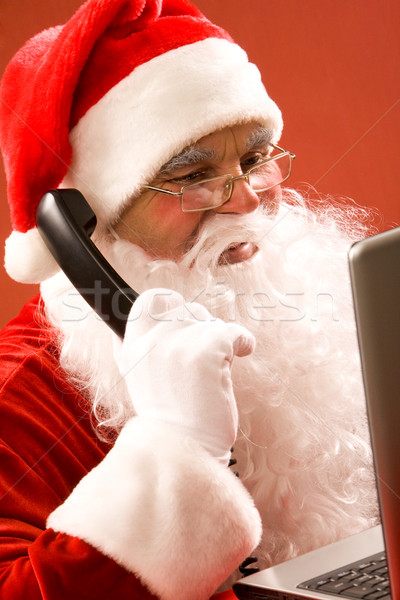 Stock photo: Calling Santa