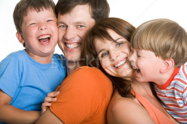 örömteli idő portré nevet család jó Stock fotó © pressmaster