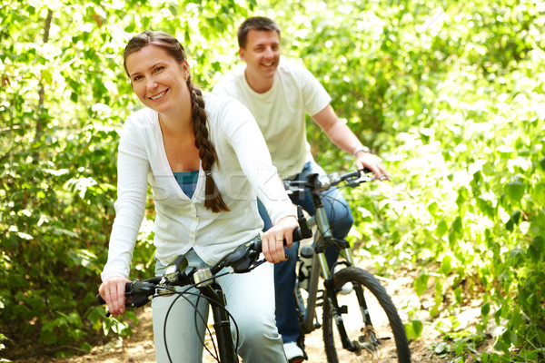 Vie saine photo heureux femme équitation vélo [[stock_photo]] © pressmaster