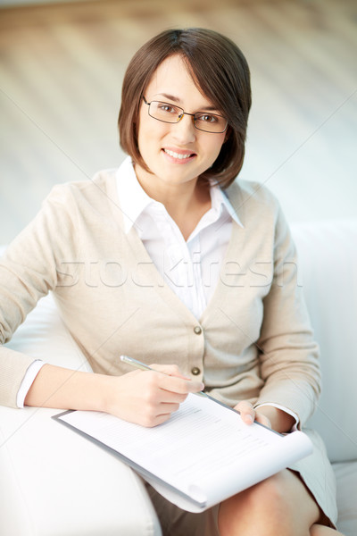 Stock foto: Psychologe · vertikalen · Porträt · erfolgreich · Geschäftsfrau · Business