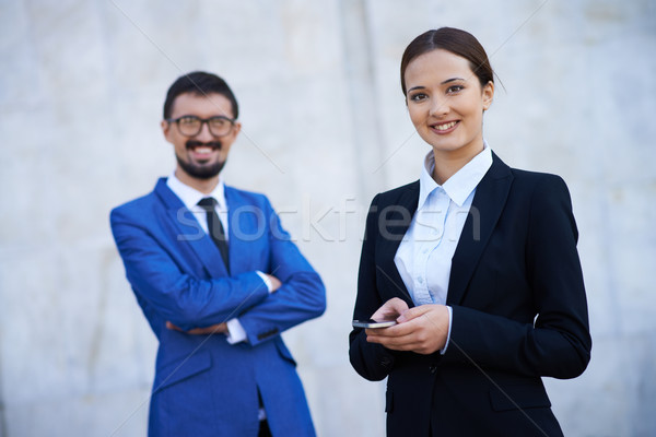 Female and her business partner Stock photo © pressmaster