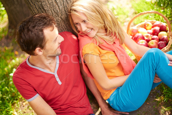 Dating park gelukkig vergadering naar Stockfoto © pressmaster