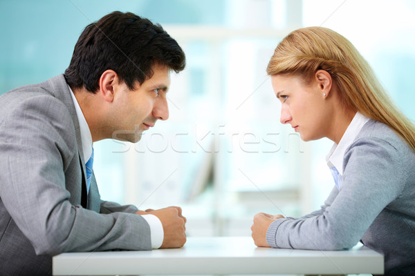 Streit ernst Mitarbeiter schauen Business Frau Stock foto © pressmaster