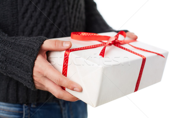 Giftbox in hands Stock photo © pressmaster