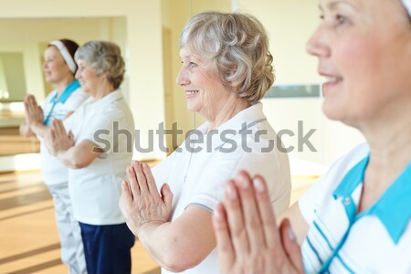 Stockfoto: Portret · twee · yoga