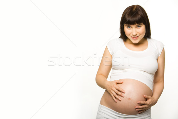 Foto stock: Feliz · futuro · mãe · foto · alegre · mulher · jovem