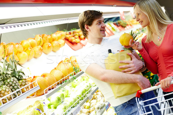 Stock photo: Couple in supermarket
