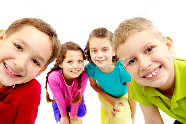 Gruppo bambini gioioso famiglia ragazza faccia Foto d'archivio © pressmaster