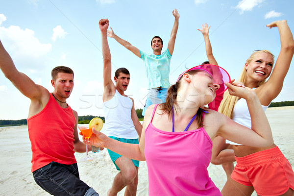 Stock photo: Dancing on beach 