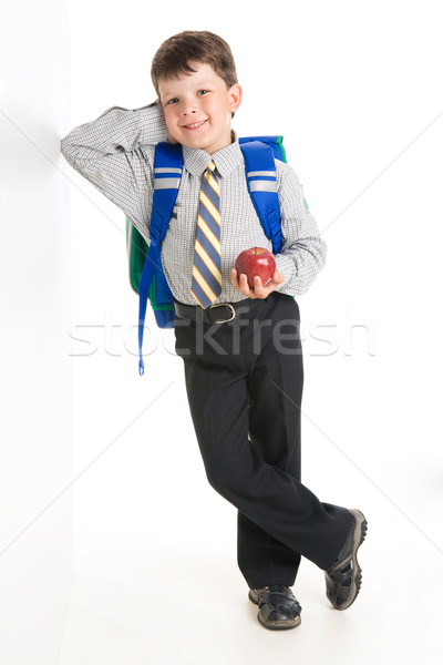 Jongeling foto glimlachend achtergrond onderwijs portret Stockfoto © pressmaster