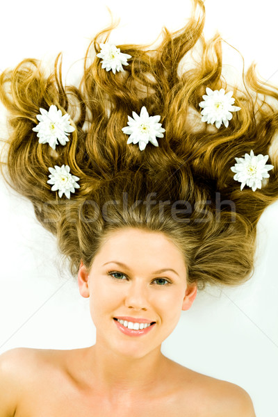 Hair with flowers Stock photo © pressmaster