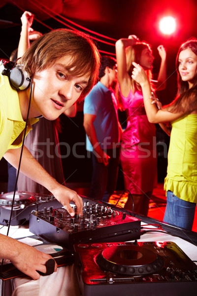 Stock photo: Deejay at work