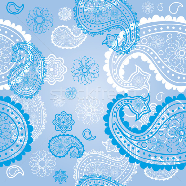 Orientale pattern blu design sfondo arte Foto d'archivio © pressmaster