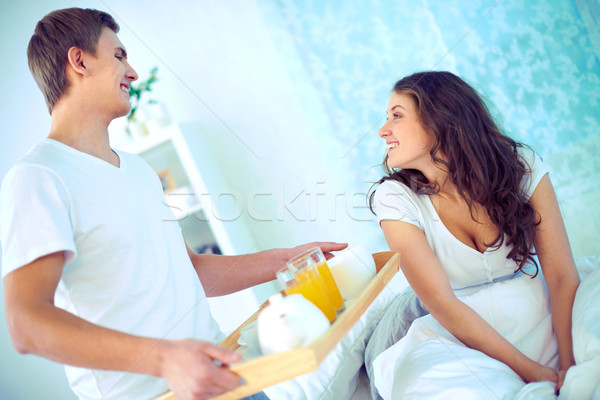 Bonjour heureux Homme regarder mari [[stock_photo]] © pressmaster