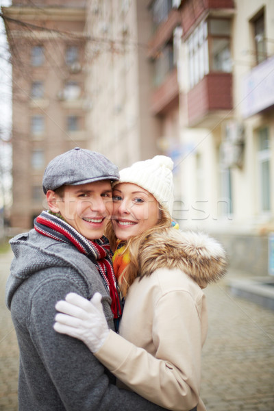 Foto d'archivio: Sorridere · Coppia · ritratto · felice · ragazzo · fidanzata